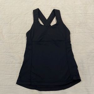 LULULEMON black racerback tank top, size 2